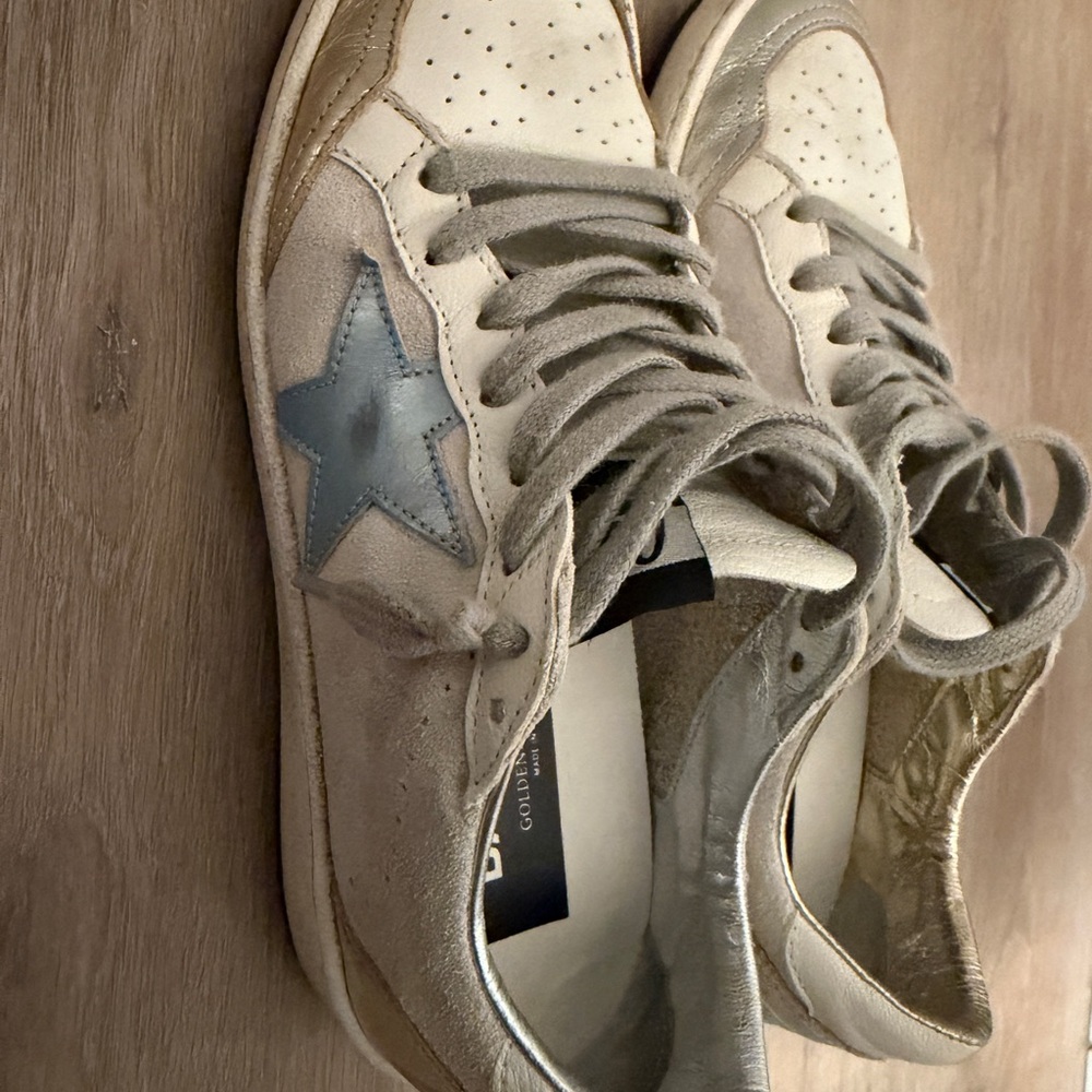 Golden Goose Ballstar - White/Silver